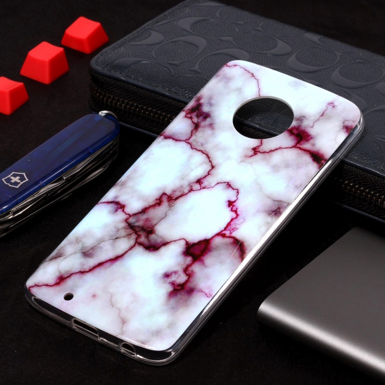 

Marble Pattern Soft TPU Case For Motorola Moto G6 (2018)(Red)