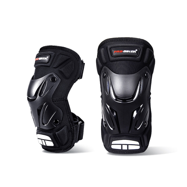 

PRO-BIKER 2 in 1 Outdoor Sports Knee Pad Hiking Ski Motorcycle Bicycle Riding Protective Gear with Reflective Strip(Black)