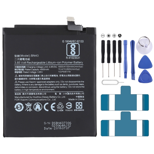 

4000mAh BN43 for Xiaomi Redmi Note 4X Li-Polymer Battery