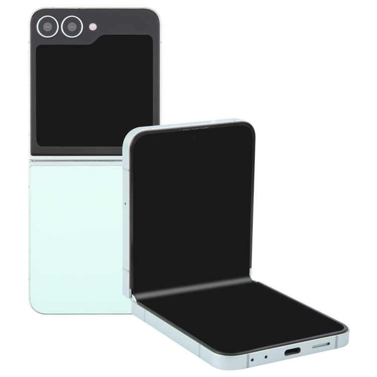 

For Samsung Galaxy Z Flip6 Black Screen Non-Working Fake Dummy Display Model (Cyan)