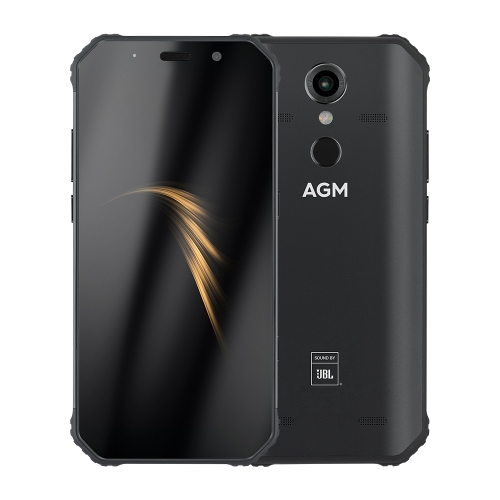 

[HK Warehouse] AGM A9 JBL Rugged Phone, 4GB+32GB, IP68 Waterproof Dustproof Shockproof, Fingerprint Identification, 5400mAh Battery, 5.99 inch Android 8.1 Qualcomm SDM450 Octa Core, Network: 4G, OTG, NFC, JBL Sound(Black)