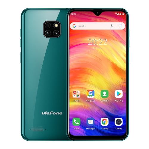 

[HK Warehouse] Ulefone Note 7, 1GB+16GB, Triple Back Cameras, Face ID Identification, 6.1 inch Android 8.1 GO MTK6580A Quad-core 32-bit up to 1.3GHz, Network: 3G, Dual SIM(Green)