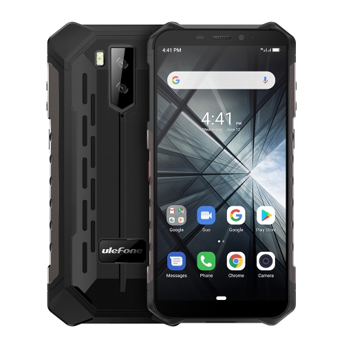 

[HK Warehouse] Ulefone Armor X3 Rugged Phone, 2GB+32GB, IP68 Waterproof Dustproof Shockproof, 5.5 inch Android 9.0 MT6580 Quad Core 32-bit up to 1.3GHz, 5000mAh Battery, Dual Back Cameras & Face Unlock, Network: 3G(Black)