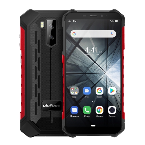 

[HK Warehouse] Ulefone Armor X3 Rugged Phone, 2GB+32GB, IP68 Waterproof Dustproof Shockproof, 5.5 inch Android 9.0 MT6580 Quad Core 32-bit up to 1.3GHz, 5000mAh Battery, Dual Back Cameras & Face Unlock, Network: 3G(Red)