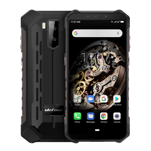 

[HK Warehouse] Ulefone Armor X5 Rugged Phone, 3GB+32GB, IP68/IP69K Waterproof Dustproof Shockproof, Dual Back Cameras, Face Identification, 5000mAh Battery, 5.5 inch Android 11 MTK6763 Octa Core 64-bit up to 2.0GHz, OTG, NFC, Network: 4G(Black)
