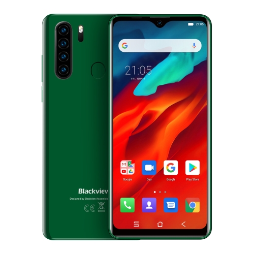 

[HK Warehouse] Blackview A80 Pro, 4GB+64GB, Quad Rear Cameras, Face ID & Fingerprint Identification, 4680mAh Battery, 6.49 inch Waterdrop Screen Android 9.0 Pie MTK6757 Helio P25 Octa Core 64bit up to 2.6GHz, Network: 4G, Dual SIM(Green)