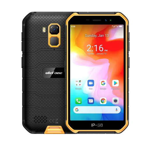 

[HK Warehouse] Ulefone Armor X7 Rugged Phone, 2GB+16GB, IP68/IP69K Waterproof Dustproof Shockproof, Face ID & Fingerprint Identification, 4000mAh Battery, 5.0 inch Android 10.0 MTK Helio A20 MT6761VWE Quad Core 64-bit up to 1.8GHz, Network: 4G, NFC, OTG(Y