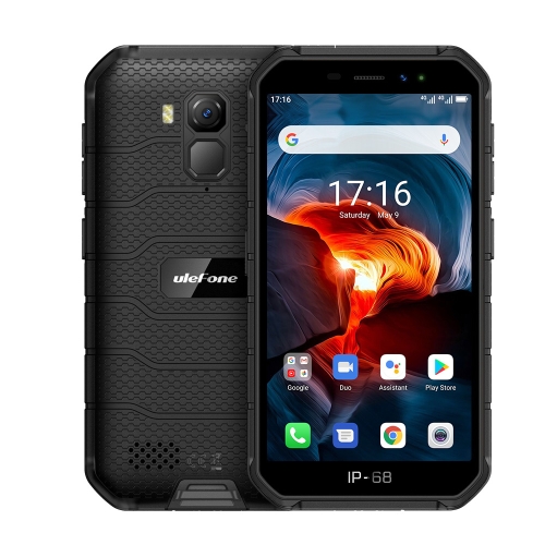 

[HK Warehouse] Ulefone Armor X7 Pro Rugged Phone, 4GB+32GB, IP68/IP69K Waterproof Dustproof Shockproof, Face ID & Fingerprint Identification, 4000mAh Battery, 5.0 inch Android 10.0 MTK6761VWE Quad Core 64-bit up to 1.8GHz, Network: 4G, NFC, OTG(Black)