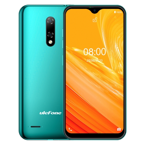 

[HK Warehouse] Ulefone Note 8, 2GB+16GB, Dual Rear Cameras, Face ID Identification, 5.5 inch Android 10.0 GO MKT6580 Quad-core up to 1.3GHz, Network: 3G, Dual SIM (Green)