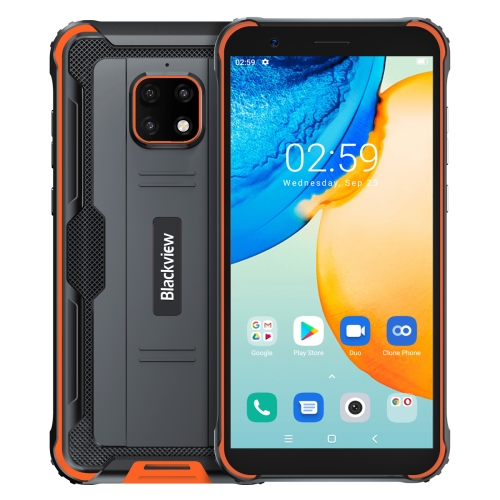 

[HK Warehouse] Blackview BV4900 Pro Rugged Phone, 4GB+64GB, Quad Back Cameras, Waterproof Dustproof Shockproof, 5580mAh Battery, 5.7 inch Android 10.0 MTK6762V/WD Helio P22 Octa Core up to 2.0GHz, OTG, NFC,Network: 4G(Orange)
