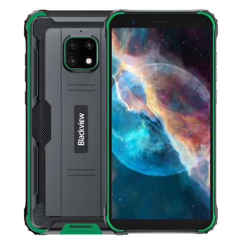 

[HK Warehouse] Blackview BV4900 Pro Rugged Phone, 4GB+64GB, Quad Back Cameras, Waterproof Dustproof Shockproof, 5580mAh Battery, 5.7 inch Android 10.0 MTK6762V/WD Helio P22 Octa Core up to 2.0GHz, OTG, NFC,Network: 4G(Green)