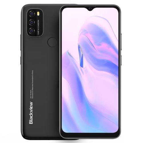 

[HK Warehouse] Blackview A70, 3GB+32GB, Face ID & Fingerprint Identification, 5380mAh Battery, 6.517 inch Android 11 SC9863A Octa Core up to 1.6GHz, Network: 4G, Dual SIM(Black)