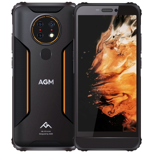

[HK Warehouse] AGM H3 EU Version Rugged Phone, Night Vision Camera, 4GB+64GB, Triple Back Cameras, IP68/IP69K/810H Waterproof Dustproof Shockproof, Fingerprint Identification, 5400mAh Battery, 5.7 inch Android 11 MTK6762 Octa Core, Network: 4G, OTG, NFC(B