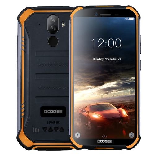 

[HK Warehouse] DOOGEE S40 Rugged Phone, 3GB+32GB, IP68/IP69K Waterproof Dustproof Shockproof, MIL-STD-810G, 4650mAh Battery, Dual Back Cameras, Face & Fingerprint Identification, 5.5 inch Android 9.0 Pie MTK6739 Quad Core up to 1.5GHz, Network: 4G, NFC(Or