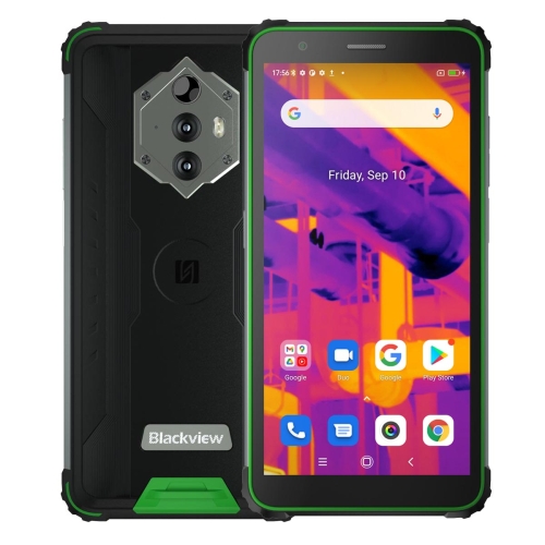 

[HK Warehouse] Blackview BV6600 Pro Thermal Rugged Phone, 4GB+64GB, Dual Back Cameras, IP68/IP69K/MIL-STD-810G Waterproof Dustproof Shockproof, 8580mAh Battery, 5.7 inch Android 11.0 MTK6765V/CA Helio P35 Octa Core up to 2.3GHz, OTG, NFC,Network: 4G(Green