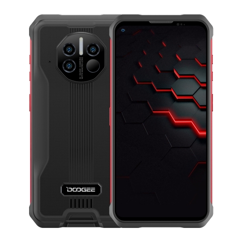 [HK Warehouse] DOOGEE V10 5G Rugged Phone, Non-contact Infrared Thermometer, 8GB+128GB, IP68/IP69K Waterproof Dustproof Shockproof, MIL-STD-810G, 8500mAh Battery, Triple Back Cameras, Side Fingerprint Identification, 6.39 inch Android 11.0 Dimensity 700 Octa Core up to 2.2GHz, Network: 5G, NFC, OTG, Wireless Charging Function(Red)
