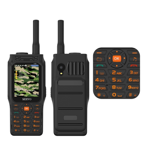 SERVO F3 Mobile Phone, English Key, 4000mAh Battery, 2.4 inch, Spredtrum SC6531, 23 Keys, Support Bluetooth, FM, Magic Voice, Flashlight, TV, GSM, Quad SIM(Black)