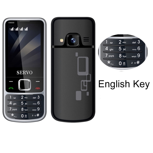 

SERVO V9500 Mobile Phone, English Key, 2.4 inch, Spredtrum SC6531CA, 21 Keys, Support Bluetooth, FM, Magic Sound, Flashlight, GSM, Quad SIM(Black)
