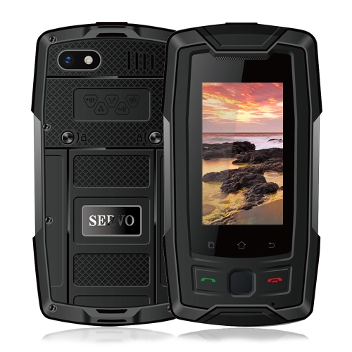 

SERVO X7 Plus Rugged Phone, 2GB+16GB, IP68 Waterproof Dustproof Shockproof, Front Fingerprint Identification, 2.45 inch Android 6.0 MTK6737 Quad Core 1.3GHz, NFC, OTG, Network: 4G, Support Google Play(Black)