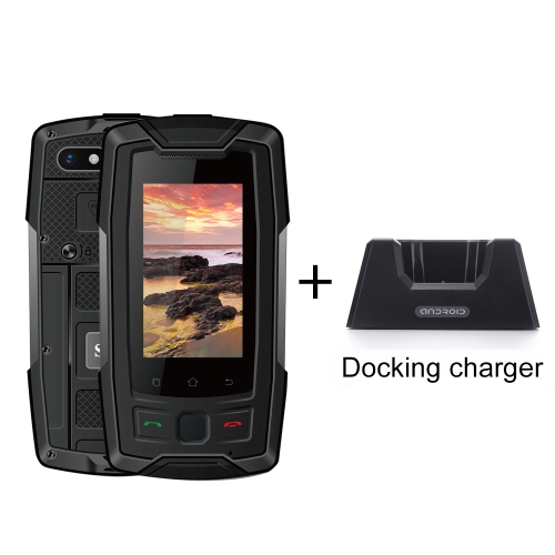 

SERVO X7 Plus Rugged Phone, 2GB+16GB, IP68 Waterproof Dustproof Shockproof, Front Fingerprint Identification, 2.45 inch Android 6.0 MTK6737 Quad Core 1.3GHz, NFC, OTG, Network: 4G, Support Google Play, with Docking Charger(Black)