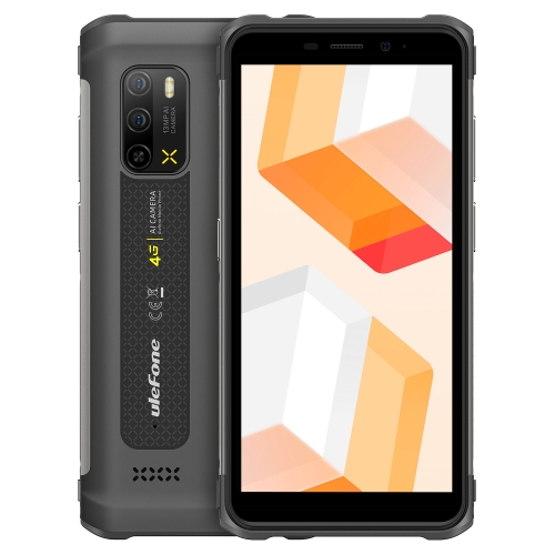 

[HK Warehouse] Ulefone Armor X10 Rugged Phone, 4GB+32GB, IP68/IP69K Waterproof Dustproof Shockproof, Dual Back Cameras, Face Unlock, 5.45 inch Android 11 MediaTek Helio A22 Quad Core up to 2.0GHz, Network: 4G, NFC, OTG(Grey)