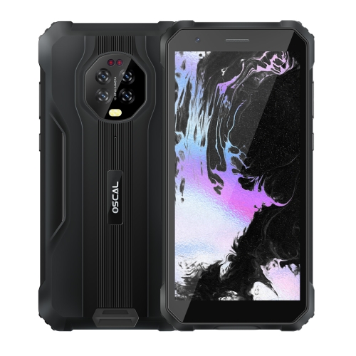 [HK Warehouse] Blackview OSCAL S60 Pro Rugged Phone, Night Vision Camera, 4GB+32GB, Dual Back Cameras, IP68/IP69K Waterproof Dustproof Shockproof, 5.7 inch Android 11.0 MTK6762V Octa Core up to 1.8GHz, OTG, NFC, Network: 4G(Black)