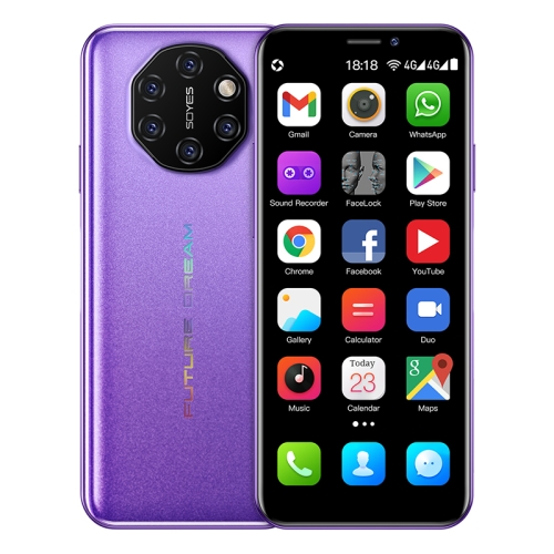 

SOYES S10i, 3GB+32GB, Fingerprint Identification, 3.46 inch Android 6.0 MTK6737V/WA Quad Core up to 1.1GHz, Dual SIM, Bluetooth, WiFi, GPS, Network: 4G(Purple)