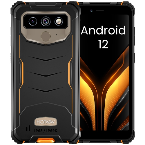 [HK Warehouse] HOTWAV T5 Pro Rugged Phone, 4GB+32GB, Dual Back Camera, IP68/IP69K Waterproof Dustproof Shockproof, Fingerprint Identification, 7500mAh Battery, 6.0 inch Android 12 MTK6761 Quad Core up to 2.0GHz, Network: 4G, OTG (Orange)