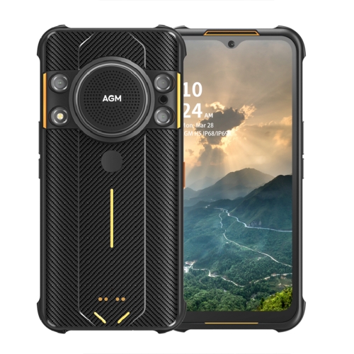 [HK Warehouse] AGM H5 Rugged Phone, Night Vision Camera, 6GB+128GB, Triple Back Cameras, IP68/IP69K/810H Waterproof Dustproof Shockproof, Fingerprint Identification, 7000mAh Battery, 6.517 inch Android 12 MTK6765 Octa Core up to 2.3GHz, Network: 4G, OTG, 