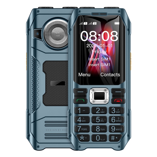 

K80 Triple Proofing Elder Phone, Waterproof Shockproof Dustproof, 1800mAh Battery, 2.4 inch, 21 Keys, LED Flashlight, FM, SOS, Dual SIM, Network: 2G (Baby Blue)