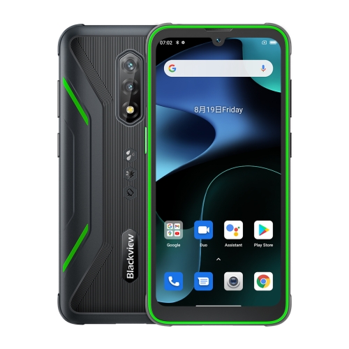 

[HK Warehouse] Blackview BV5200 Rugged Phone, 4GB+32GB, IP68/IP69K/MIL-STD-810H, Face Unlock, 5180mAh Battery, 6.1 inch Android 12 MTK6761 Helio A22 Quad Core up to 2.0GHz, Network: 4G, NFC, OTG, Dual SIM(Green)
