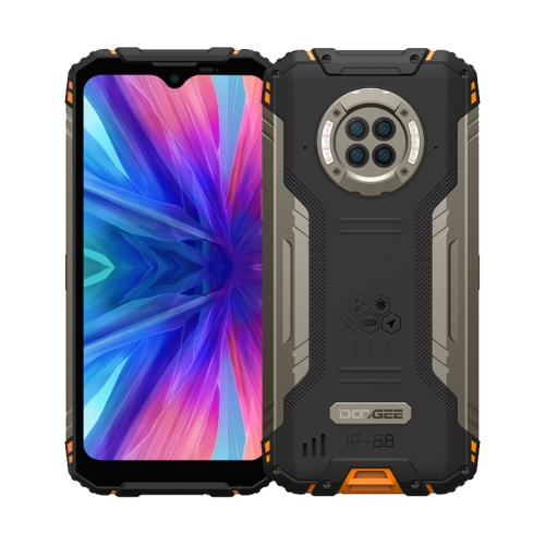 [HK Warehouse] DOOGEE S96 GT Rugged Phone, Night Vision Camera, 8GB+256GB, IP68/IP69K Waterproof Dustproof Shockproof, 6350mAh Battery, Quad Back Cameras, Side Fingerprint Identification, 6.22 inch Android 12 MTK Helio G95 Octa Core up to 2.1GHz, Network: 4G, NFC, OTG, Global Version with Google Play(Orange)