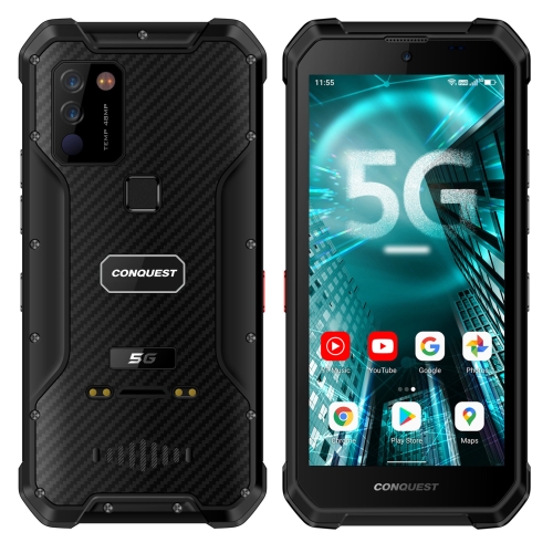 

CONQUEST S21 5G Rugged Phone, Non-contact Infrared Thermometer, 8GB+128GB, Dual Back Cameras, IP68 Waterproof Dustproof Shockproof, Face ID & Fingerprint Identification, 5.7 inch Android 11 MTK6833 Dimensity 700 Octa Core 7nm up to 2.0GHz, Network: 5G, NF