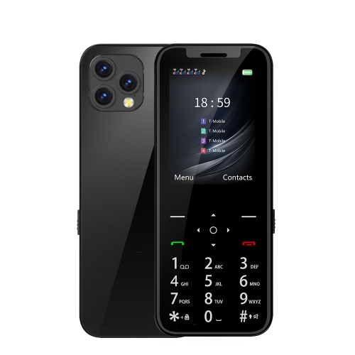 SERVO X4 Mini Mobile Phone, English Key, 2.4 inch, MTK6261D, 21 Keys, Support Bluetooth, FM, Magic Sound, Auto Call Record, Torch, Blacklist,GSM, Quad SIM (Black) 