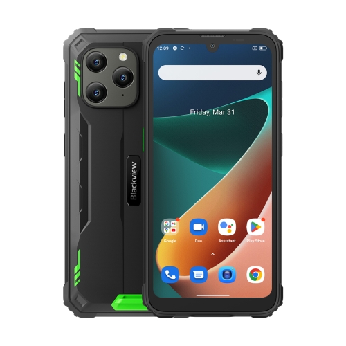 

[HK Warehouse] Blackview BV5300 Pro Rugged Phone, 4GB+64GB, IP68/IP69K/MIL-STD-810H, Face Unlock, 6580mAh Battery, 6.1 inch Android 12 MTK6765 Helio P35 Octa Core up to 2.3GHz, Network: 4G, OTG, NFC, Dual SIM(Green)