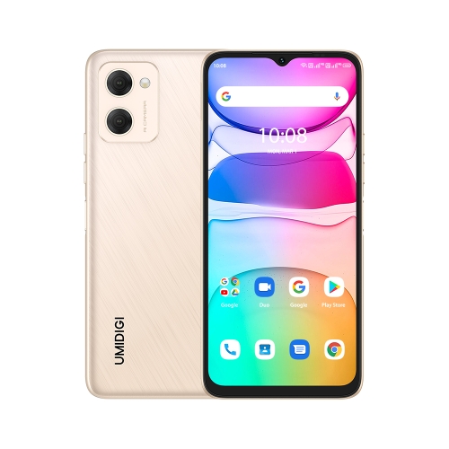 

[HK Warehouse] UMIDIGI C2, 3GB+32GB, Dual Back Cameras, 5150mAh Battery, Face Identification, 6.52 inch Android 13 MTK8766 Quad Core up to 2.0GHz, Network: 4G, OTG, Dual SIM(Gold)