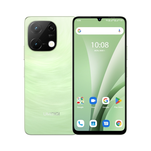 

[HK Warehouse] UMIDIGI G9C, 6GB+128GB, Face ID & Side Fingerprint Identification, 6.75 inch Android 14 MediaTek Helio G36 Octa Core, Network: 4G (Light Grass Green)