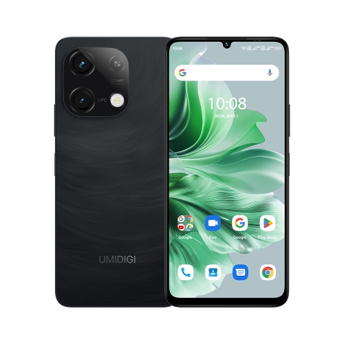 [HK Warehouse] UMIDIGI G9C, 6GB+128GB, Face ID & Side Fingerprint Identification, 6.75 inch Android 14 MediaTek Helio G36 Octa Core, Network: 4G (Galaxy Black)