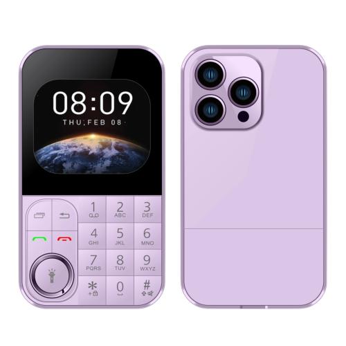 

V9 Card Mobile Phone, 2.01 inch, MTK6261D, Support Bluetooth, FM, Torch, GSM, Dual SIM (Purple)