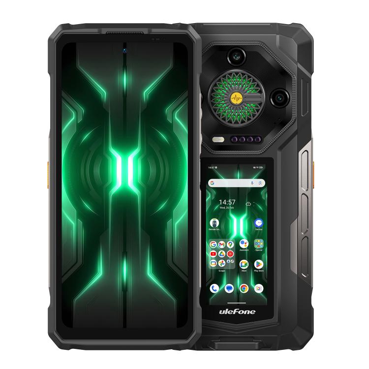 

[HK Warehouse] Ulefone Armor 33 Pro Rugged Phone, 16GB+512GB, Night Vision, 6.95 inch + 3.4 inch Dual Screen Android 14 MediaTek Dimensity 7300X Octa Core, Network: 5G, OTG, NFC (Black)