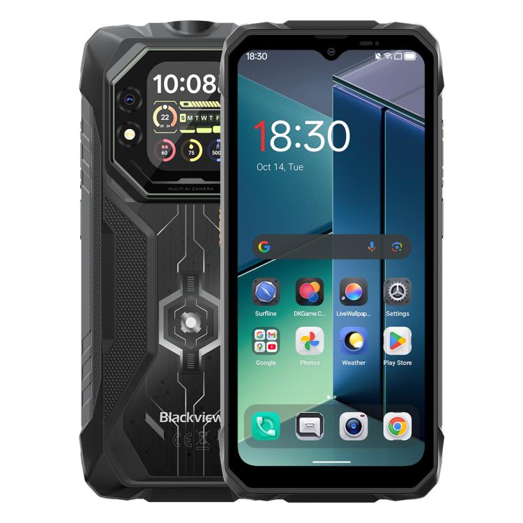 

[HK Warehouse] Blackview ROCK 1 Rugged Phone, 8GB+256GB, 6.56 inch Android 16 MT6769V/CB Helio G81 Octa Core, Network: 4G, OTG, NFC (Black)