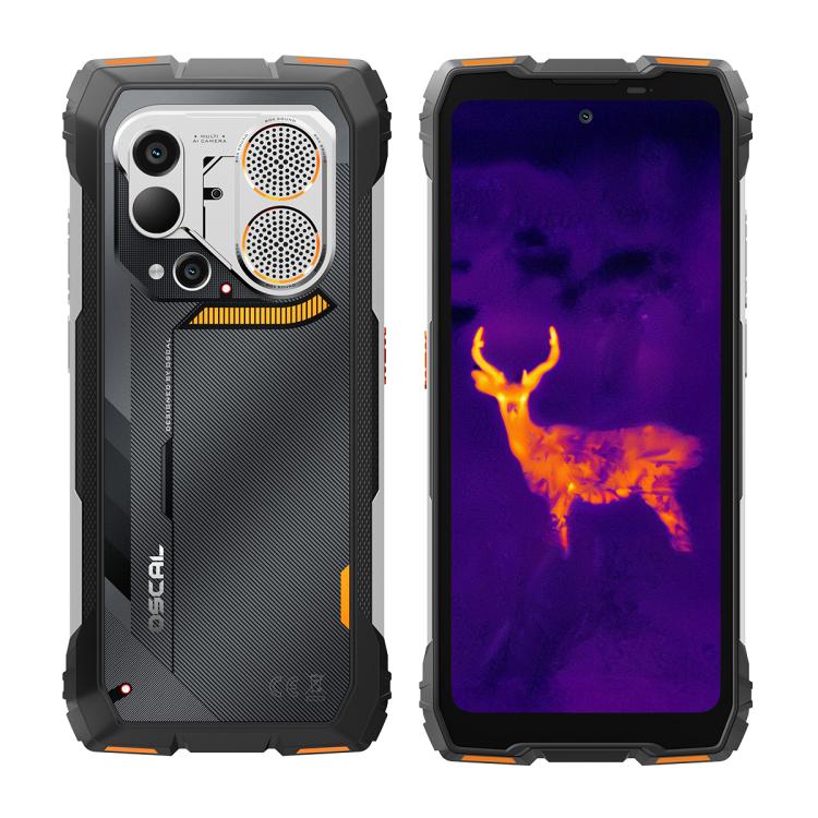 

[HK Warehouse] Blackview Oscal Pilot 6 Thermal Rugged Phone, 12GB+256GB, Night Vision Camera, 6.78 inch Android 16 MediaTek MT8781 Helio G100 Octa Core, Network: 4G, OTG, NFC (Orange)