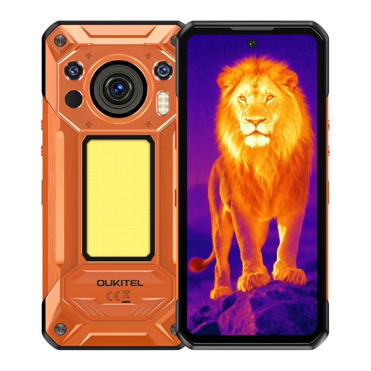[HK Warehouse] Oukitel WP500 Ultra Rugged Phone, Thermal Imaging, 12GB+1TB, 108MP Camera, Fingerprint Identification, 6.78 inch Android 16 MTK Dimensity 8300 Octa Core, NFC, OTG, Network: 5G (Orange)