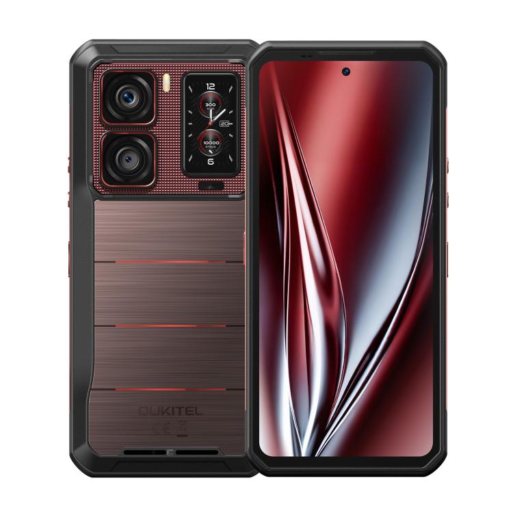 

[HK Warehouse] Oukitel WP300 Rugged Phone with Watch, 12GB+512GB, 6.8 inch Android 15 MediaTek Dimensity 7050 Octa Core, NFC, OTG, Network: 5G (Jujube Red)