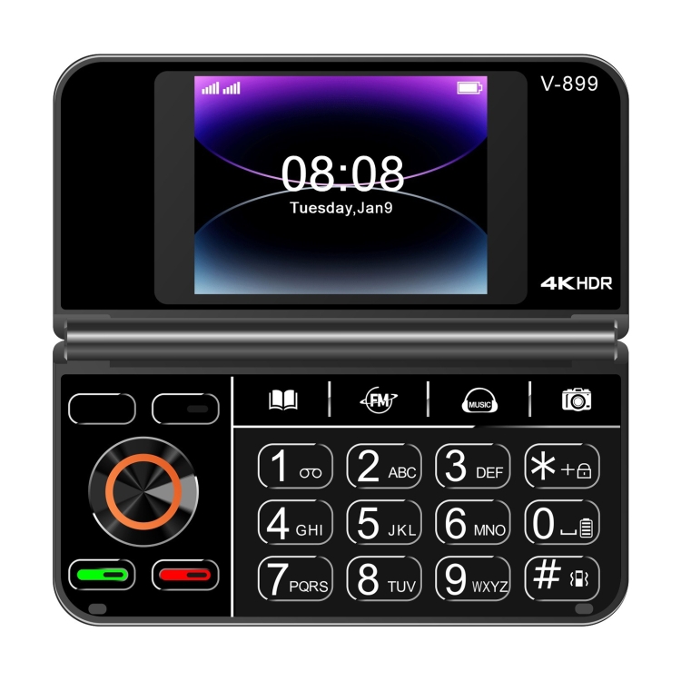 

SOYES V-899, 32MB+64MB, 2.4 inch + 2.8 inch Display MTK6261D CPU, BT 3.0, Network: 2G, Dual SIM (Black)