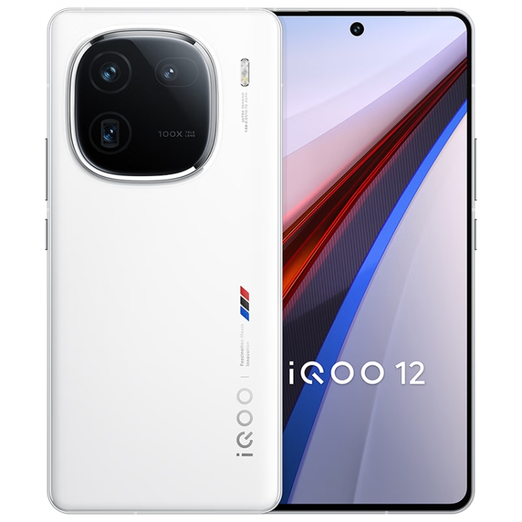 

vivo iQOO 12, Triple Back Cameras, 12GB+256GB, Face ID / Fingerprint Identification, 6.78 inch Android 14 OriginOS 4 Snapdragon 8 Gen 3 Octa Core, OTG, NFC, Network: 5G, Support Google Play (White)