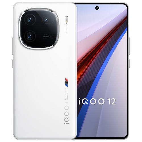 

vivo iQOO 12, Triple Back Cameras, 16GB+1TB, Face ID / Fingerprint Identification, 6.78 inch Android 14 OriginOS 4 Snapdragon 8 Gen 3 Octa Core, OTG, NFC, Network: 5G, Support Google Play (White)