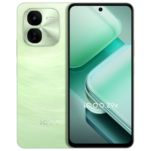 

vivo iQOO Z9x, Dual Back Cameras, 8GB+256GB, Face ID Screen Fingerprint Identification, 6.72 inch Android 14.0 OriginOS 4 Snapdragon 6 Gen 1 Octa Core 2.2GHz, OTG, Network: 5G, Support Google Play (Light Green)