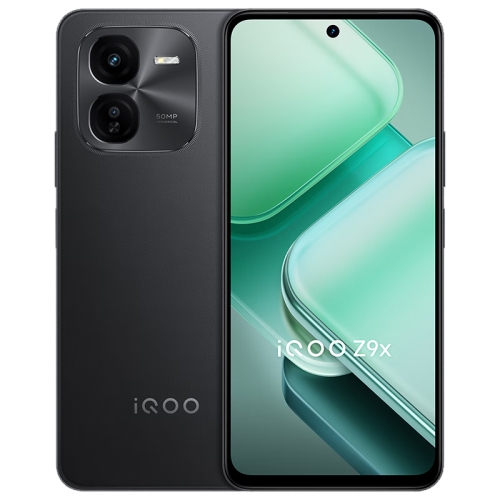 

vivo iQOO Z9x, Dual Back Cameras, 12GB+256GB, Face ID Screen Fingerprint Identification, 6.72 inch Android 14.0 OriginOS 4 Snapdragon 6 Gen 1 Octa Core 2.2GHz, OTG, Network: 5G, Support Google Play (Black)