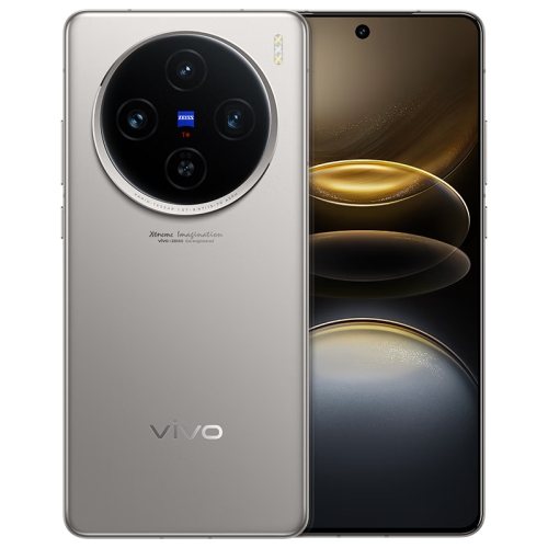 

vivo X100s, Triple Back Cameras, 12GB+256GB, Face ID / Fingerprint Identification, 6.78 inch Android 14 OriginOS 4 Dimensity 9300+ Octa Core, OTG, NFC, Network: 5G, Support Google Play (Titanium Color)